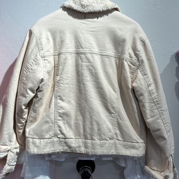 Dear John Owen Cropped Vanilla Ice Sherpa Lined Jacket - NWT - Picture 4 of 6